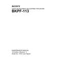 SONY BKPF-113 Manual de Servicio