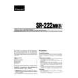 SANSUI SR-222MKIV Manual de Usuario