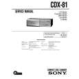SONY CDX81 Manual de Servicio