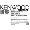 KENWOOD KDC8007 Manual de Usuario