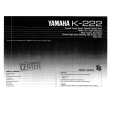 YAMAHA K-222 Manual de Usuario