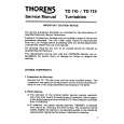 THORENS TD110 Manual de Servicio
