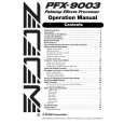 ZOOM PFX-9003 Manual de Usuario