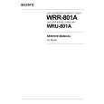 SONY WRR-801A Manual de Servicio