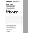 PIONEER PDP-S40B/XTW/E5 Manual de Usuario