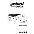 SINGER MISTRAL 2000 Manual de Usuario