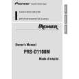 PIONEER PRS-D1100M/XU/UC Manual de Usuario