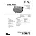 SONY D-777 Manual de Servicio