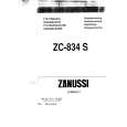 ZANUSSI ZC834S Manual de Usuario