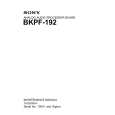 SONY BKPF-192 Manual de Servicio