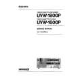 SONY UVW-1600P Manual de Servicio
