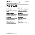 SONY XS-302E Manual de Usuario