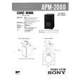 SONY APM2000 Manual de Servicio