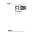 SONY UVW-1700GP Manual de Usuario