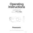 PANASONIC PTL758U Manual de Usuario