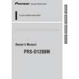 PIONEER PRS-D1200M/XS/ES Manual de Usuario