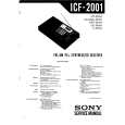 SONY ICF2001 Manual de Servicio