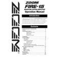 ZOOM FIRE-15 Manual de Usuario