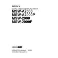 SONY MSW-A2000P Manual de Usuario