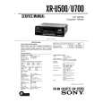 SONY XR-U700 Manual de Servicio