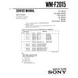 SONY WMF2015 Manual de Servicio