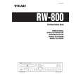 TEAC RW800 Manual de Usuario