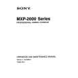 SONY MXP-2000 SERIES VOL 1 Manual de Usuario