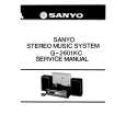 SANYO G-2601KC Manual de Servicio