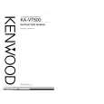 KENWOOD KAV7500 Manual de Usuario KENWOOD KAV7500 Manual de Usuario