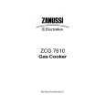 ZANUSSI ZCG7610W Manual de Usuario