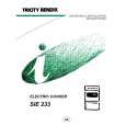 TRICITY BENDIX SIE233B Manual de Usuario