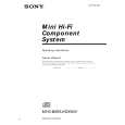 SONY MHC-DX6AV Manual de Usuario