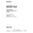 SONY BZDM-7020 Manual del propietario