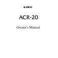 KAWAI ACR20 Manual de Usuario