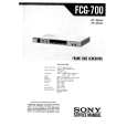 SONY FCG-700 Manual de Servicio