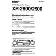 SONY XR-2900 Manual de Usuario