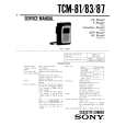 SONY TCM81 Manual de Servicio
