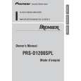 PIONEER PRS-D1200SPL/XS/UC Manual de Usuario