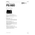 SONY PS-X60 Manual de Usuario