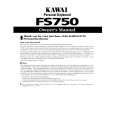 KAWAI FS750 Manual de Usuario