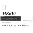 HARMAN KARDON HK610 Manual de Usuario