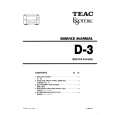 TEAC D3 Manual de Servicio