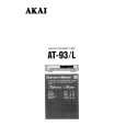 AKAI AT-93 Manual de Usuario AKAI AT-93 Manual de Usuario