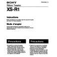 SONY XS-R1 Manual de Usuario