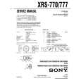 SONY XRS770 Manual de Servicio