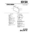 SONY ICR-504 Manual de Servicio
