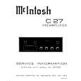 MCINTOSH C27 Manual de Servicio