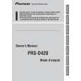 PIONEER PRS-D420/XS/EW5 Manual de Usuario