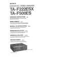 SONY TA-F222ESX Manual de Usuario