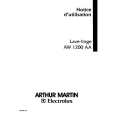ARTHUR MARTIN ELECTROLUX AW1200AA Manual de Usuario